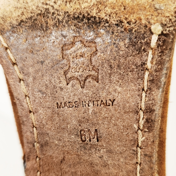 Donald Pliner Darua Brown Leather Metallic Ankle Boots Booties Women's Size 6 - Picture 5 of 9